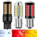 2pcs 1156 1157 7443 T20 Led Car Turning Light 33 Smd 5630 5730 Auto Tail Brake Light Reverse Bulb Signal Lamp 12v Drl Lights - S