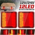 2pcs 12V 24V 10 LED Car Truck Tail Light Taillight Rear Stop Brake Light Indicator Signal Lamp Boat Trailer Caravan Van Lorry|Tr