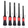 5pcs Car Detailing Brush Auto Cleaning Brushes Universal Wheel Air Dashboard Outlet Detail Clean Tools Car Wash Accessories - Sp