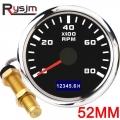 52mm Tachometer Sensor Hour Meter 3k-8k Rpm Waterproof Hourmeter Gauge Lcd Display With Red Backlight For Marine Car Boat Yacht