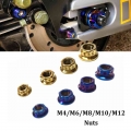 M4/m6/m8/m10/m12 Motorcycle Electroplated Blue Gold Sleeve Nut 304 Stainless Steel Screws Bolt Head Cap Bolts Nuts Turn Buckle -