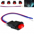 Motorcycle Hazard Light Switch Double Warning Flasher Emergency Signal Wires For Motorcycle E-scooter E-motor - Motorcycle Switc