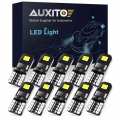 Auxito 10pcs W5w T10 Led Canbus No Error Bulb Car Interior Light 194 Led Signal Lamp For Mercedes-bens Bmw Audi Ford 6000k 12v -