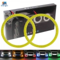 1Pair LED Halo Rings Angel Eyes for Car Headlight COB Lights 12V Fog Lamps 60 70 80 90 100 120MM White Blue Red Green|car headli