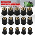 10pcs Motorcycle M4 M5 M6 Metric Rubber Well Nuts Windscreen Fairing Cowl Anodized Aluminum Moto Screws Bolts Accessories - Nuts