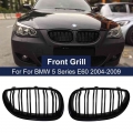 Car Front Kidney Grilles Racing Grill For Bmw E60 E61 5 Series M5 520i 535i 550i 2004-2009 Dual Line Double Slat Auto Styling -