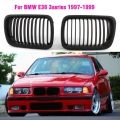 Black E36 Grille Abs Front Replacement Hood Kidney Grill For Bmw E36 97 98 99 For Bmw 318i 323i 325i 320i 328i - Racing Grills -