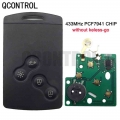 QCONTROL 4 Buttons Car Remote Key Suit for Renault Megane 433MHz PCF7941 Chip without keyless go|Car Key| - ebikpro.com