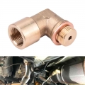 Speedwow 90degree M18x1.5 O2 Lambda Sensor Oxygen Sensor Extender Spacer For Decat Hydrogen Brass - Exhaust Gas Oxygen Sensor -