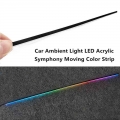 LED Symphony Car Interior Ambience Lamp LED 64 Color RGB Acrylic Optical Fiber Strip For Replacement|Decorative Lam