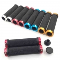 1 Pair Mtb Bmx Road Cycling Handlebar Grips Anti-skid Rubber Bicycle Grips Mountain Bike Lock On Bicycle Handlebars End Grips -