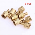 8Pcs/Lot Copper Slotted Head Car Motorcycle Tire Valve Stem Caps With Valve Core Remover Tool Metal Tyre Wheel Parts Accessories