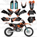 Nicecnc Graphics Sticker Backgrounds Decal For Ktm Exc Sx Xc Xcw Xcfw Mxc 125 250 350 450 525 530 2005 2006 2007 Full Stickers -