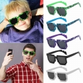 1pc Square Pixel Mosaic Sunglasses Cosplay Action Game Toy Glasses Thug Retro Life Eyeglasses Favors For Kids And Adults - Cycli