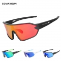 COMAXSUN Polarized Cycling Glasses 5 Lenses MTB Road Bike Sport Mirror Sunglasses Riding Eyewear Anti UV400 Bicycle Goggles|Cycl