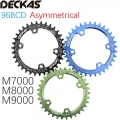 Deckas Round Chainring 96bcd asymmetric M6000 M8000 M7000 M9000 MTB Mountain Bike ChainWheel 96 BCD M700 32 34 36 38 T|Bicycle