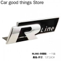 3D Black RLINE Car Front Grille Hood Sticker Emblem Badge Car Styling For VW Volkswagen