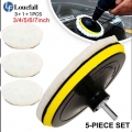 5PCS Car Polish Pad 3/4/5/6/7 Inch Suitable for Soft Hair Waxing Machine Polisher Car Body Polishing Discs Cleaning Tool|Polishi