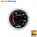 Dynoracing 2''52MM 3 BAR Boost Turbo Gauge Mechanical White Led Boost Gauge Smoke lens Boost Sensor BX101537|Boost Gauge