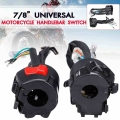 Universal 12V Motorcycle 7/8" 22mm Handlebar Control Switches Horn Turn Signal Headlight Electrical Start Switch|Motorcycle