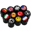 4Pcs/Set Car Wheel Tire Valve Caps Stem Cover Auto Styling National Flags for VW Suzuki BMW Audi FIAT Mazda Toyota|Valve Stems &