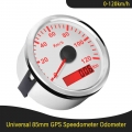 New 85mm Gps Speedometer 120km/h 200km/h Ip67 Waterproof Speed Gauge For Car Truck Suv With Backlight 9-32v With Red Backlight -