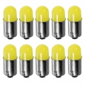 10pcs Heat Durable T11 363 233 Ba9s Cob 30ma Round 3d Led T4w 1 Smd Car License Plate Light Parking Bulb Door Lamp White 12v 10x