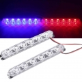 1 Pair Police Lights Led Strobe Lights Flasher Auto Flash Stroboscopes Strobe Light Emergency Warning Light Parking Signal Light