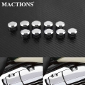 Motorcycle 10PCS Bolt Head Cover Schrauben Caps 9MM Inner Hoel Screw Bolts Aluminum For Harley Twin Cam Touring Softail Dyna|Nut