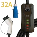 Electric Vehicle Ev Charger Type 2 32 Amp Portable Evse, Cee Plug 220v-240v Car Charging Cable, Iec 62196-2,j1772 - Battery Cabl