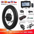 Kunray Electric Fat Bike Motor Wheel 72v 3000w Hub Motor Kit Ebike Conversion Kit Snow Bike Kit Non Gear Hub Motor Wheel 55-70km