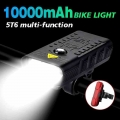 10000mAh Bike Light USB Rechargeable 3000 Lumen Bicycle Headlight 5T6 LED Flashlight Cycling Front Lights Back Rear light Sets|B