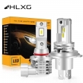 H11 H4 led headlight h7 HB4 HB3 9005 9006 9012 HIR2 Turbo Car Bulb Auto fog light projector lens Lamp 6000K nebbia 12000LM HLXG|