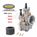 21 24 26 28 30 32 34mm KOSO Carburetor Carb With Power Jet 2T 4T For Yamaha For Kawasaki Cafe Racer Moped|Carburetor| - Offic