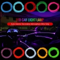 Dc12v Led Decorative Strips Tube Cable Flexible Neon Light Glow String Light For Car Decoration Interior Atmosphere Lamp - Decor