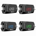 Dc 6v-30v 3 In 1 Multifunction Digital Time Clock + Thermometer +voltmeter Led Display Motorcycle Waterproof Ip67 For Car Boat -