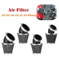 35/38/40/42/45/48/50/60mm Universal Motorcycle Air Filter Cleaner For 50 110cc 125cc 140cc Motorcycle Pit Dirt Bike Atv Scooter