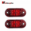 2Pcs 12V / 24V LED 2SMD Side Marker Lights Car External Lights Warning Tail Light Auto Trailer Truck Lorry Lamps Waterproof Red|