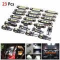 23pcs/set Dc 12v Car Led Interior Lights Lamp Bulbs Kit For Bmw X5 E53 2000-2006 6000k White 130lm/blub Play And Plug - Car Head