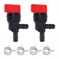 2PCS 1/4 Inch 90 Degree Fuel Shut Off Valve for Briggs & Stratton 698181 494539 697944 Tecumseh 35857|Valves & Parts|