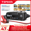 TOPDON Battery Charger 12/24V Car Auto Power Repair For Car/Moto/Tractor/SUV/Boat/Truck/ATV/Mower Lead Acid Li Battery T4000| |