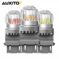 AUXITO 2Pcs T25 3157 P27W P27/7W LED Amber White Red 3030SMD 3156 LED Bulb Lamp for DRL Car Brake Stop Reverse Parking Light 12V