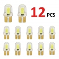 12pcs Silica Gel W5W T10 LED 4SMD COB 194 Wedge Clearance Light Bulb Auto License Plate Reading Car Door Trunk Car Lamp|Signal L