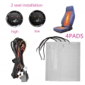 2 Seats 4 Pads Universal Carbon Fiber Heated Seat Heater 12v Pads Round High Low Gear Switch Winter Warmer Seat Covers - Automob