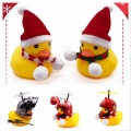 Car Yellow Duck Helmet Christmas Cycling Car Small Yellow Duck With scarf Road Bike Motor Riding Accessories Xmas Decoration|Bi