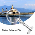 Boat Bimini Top Deck Hinge Replacement Quick Release Spring Pin & Pull Ring For Boat/Yacht/Canoe Etc Boat Accessories Marine