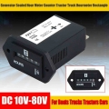 Generator Sealed Hour Meter Counter Tractor Truck Rectangle DC 10V 80V for Boats Trucks Tractors Cars|Instruments| - Officemat