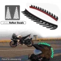 Rubber Dirt Biker Motocross Mohawk Biker Helmet Mohawks Spikes Motorcycle Helmet Mohawk Sticker（ 5 Color Reflective ） - Helmets