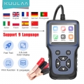 KUULAA 12V Car Motorcycle Battery Tester Charger Analyzer 2000CCA Voltage Battery Test Charging Cranking Scanner Tool V311B|Car