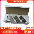 CNGZSY 100pcs Razor Blades Safety Scraper Glue Knife Glass Cleaner Replacement Carbon Steel Blade Ceramic Car Labels Remover E13